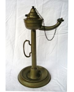 Tinnen raapolielamp, Duitsland 19e eeuw