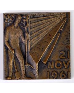 Plaquette, N.V. Levensverzekering Mij Utrecht, 1961 