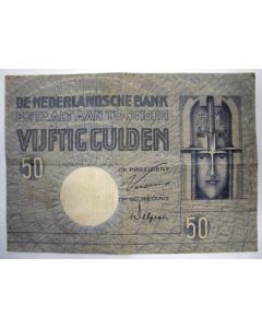 Bankbiljet, 50 gulden 1929