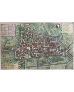 De stad Utrecht, gravure, 18e eeuw