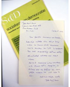Joke Smit, handgeschreven brief aan Haya van Someren-Downer, 1972.