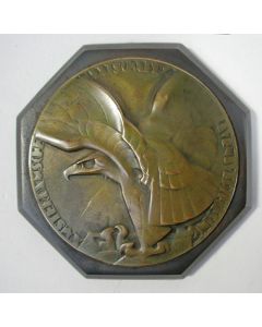 Bronzen presse-papier, Amsterdamsche Maatschappij van Levensverzekering, 1930 [Chris van der Hoef]