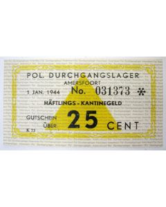 Kampgeld Amersfoort, 25 cent 1944