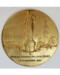 [Frankrijk] Erepenning van de Stad Lille [1930], op naam van staatssecretaris Gerrit Brokx