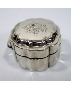 Miniatuur zilveren koektrommel, 19e eeuw
