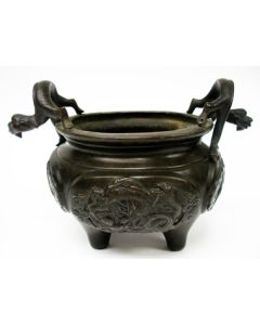 Chinees bronzen wierookvat, 19e eeuw 
