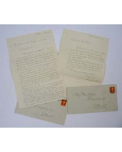 Jan Sluijters, 2 handgeschreven brieven, 1952 