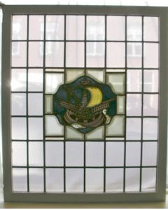 Glas-in-lood raam door Bogtman, ca. 1925