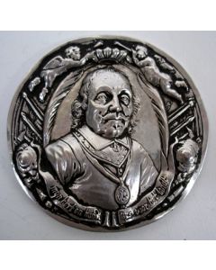 Zilveren plaquettepenning op de dood van Maarten Harpertszoon Tromp, 1653