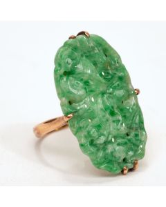 Gouden ring met jade, China ca.1920