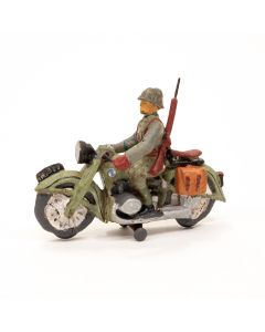 Elastolin figuur, Nederlandse soldaat op motor