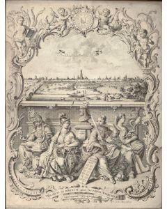 Gezicht op Utrecht, J. Broedelet, ets, ca. 1720