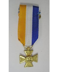 Officierskruis, 20 jaar, miniatuur draagmedaille