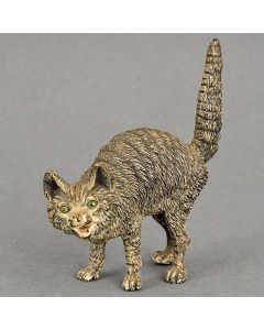 Weens bronzen beeld, blazende kat, 19e eeuw