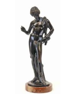 Classicistisch bronzen beeld, Narcissus, 19e eeuw