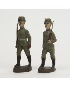 Elastolin figuren, Duitse soldaten uit de eerste Wereldoorlog, ca. 1935.