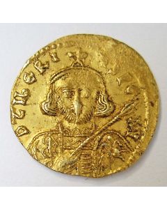 Byzantijnse gouden munt, solidus van Tiberius III Apsimar (698-705)