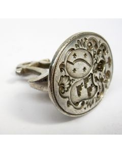 Zilveren signet met alliantiewapen Hoog-Beetz, Rotterdam 1773