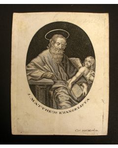 Devotieprentje / santje op velijn, Cornelis van Merlen, Antwerpen, 18e eeuw