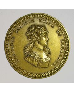 Plaquettepenning met afbeelding van Hortense de Beauharnais, koningin van Holland