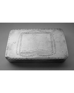 Gegraveerde zilveren tabaksdoos, Schoonhoven 1805
