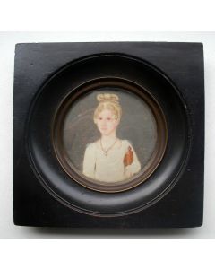 Portretminiatuur van een jonge dame, ca. 1800/1820