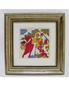 Wassily Kandinsky, 'Allerheiligen', houtsnede in kleur