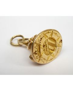 Gouden signet met familiewapen, ca. 1800