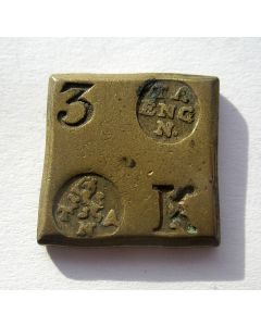 Gewichtje van 3 Engels, T.A. Nagel 1818