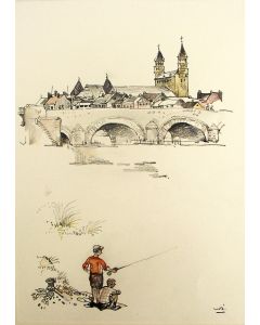 Willem van den Berg, 'Maastricht', aquarel