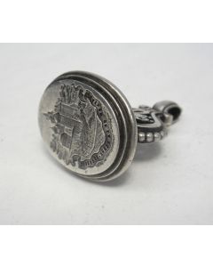 Zilveren signet, 'Chateau de la Roque, Dordogne', 19e eeuw