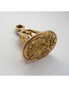 Gouden signet met familiewapen. Simon Walig, Alkmaar, 1805