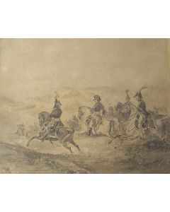 Charles Rochussen, Slag bij Waterloo, tekening