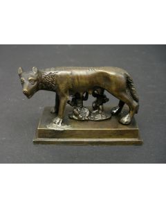 Bronzen beeldje van de Capitolijnse wolvin, Grand Tour souvenir, 19e eeuw