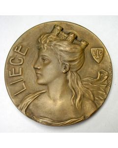 [België] Penning ter gelegenheid van de toekenning van het Legion d’Honneur aan de Stad Luik vanwege haar heldhaftigheid in 1914