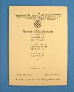 Programmaboekje van het 'Grosses Militärkonzert' in Tivoli Utrecht, 8 maart 1942
