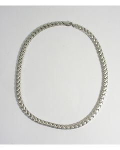 Zilveren design collier, ca. 1980