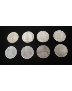 6 zilveren tientjes en 2 zilveren 10-euromunten, 1994-2002