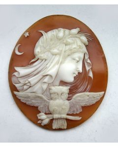 Ongezette camee met een allegorie op de Nacht, 19e eeuw