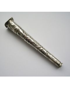 Zilveren naaldenkoker met de afbeelding van stadhouder Willem V en zijn gemalin, Dirk Goedhart, Amsterdam ca. 1785