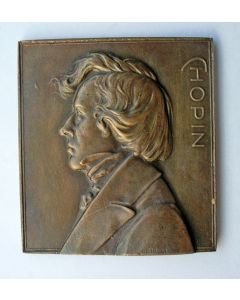 Plaquettepenning, Chopin, door F. Stiasny, ca. 1900