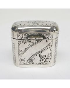 Zilveren lodereindoosje, Wed. van Halteren, Schoonhoven 1889