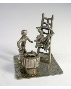 Zilveren miniatuur, slager 