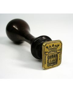 Lakstempel met familiewapen De Haes / Hase, 19e eeuw