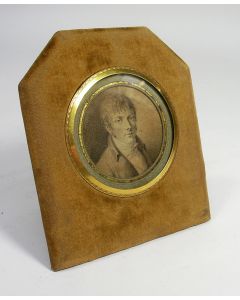 Miniatuur portret in gouden montering, empire, ca. 1800