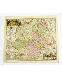Kaart van het Hertogdom Limburg en het Graafschap Valkenburg, Nicolaas Visscher, ca. 1690