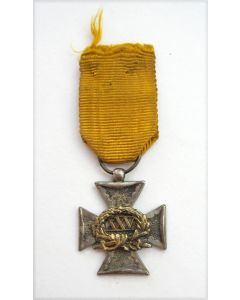 Zilveren kruis voor officieren van de schutterijen, 1866 (25 jaar), miniatuur draagmedaille