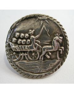 Zilveren knoop met kaaswagen, Willem de Koning, Schoonhoven 1784