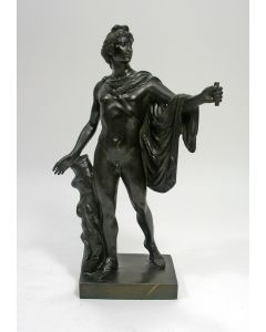 Classicistisch bronzen beeld, Apolllo, 19e eeuw