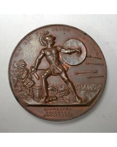 Beloningspenning Beleg van Antwerpen, 1832, op naam gesteld van H. Abbink